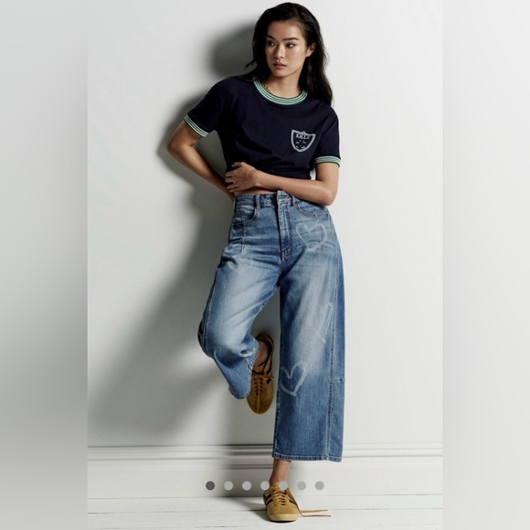 Anthropologie Pilcro Heart Kenna Mid-rise Heritage Barrel Jeans - Picture 5 of 7